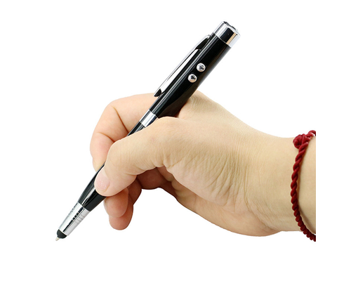 Флешка Металлическая Ручка Лазерная указка WBR Стилус "Pen Laser Stylus" R233 черный 16 ГБ