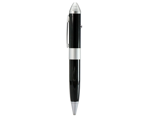 Флешка Металлическая Ручка Лазерная указка Конус "Laser Conus Pen" R236 черный 128 Гб