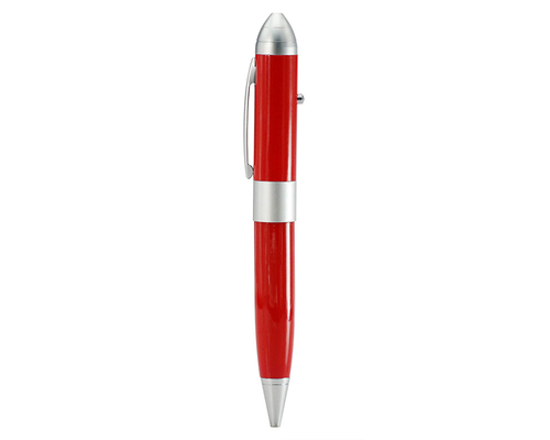 Флешка Металлическая Ручка Лазерная указка Конус "Laser Conus Pen" R236 красный 32 Гб
