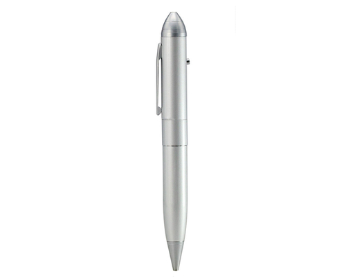 Флешка Металлическая Ручка Лазерная указка Конус "Laser Conus Pen" R236 серебряный 16 Гб