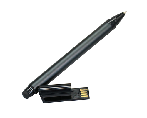 Флешка Металлическая Ручка Стилус Глосса "Pen Stylus Glossa" R242 черный 1 Гб