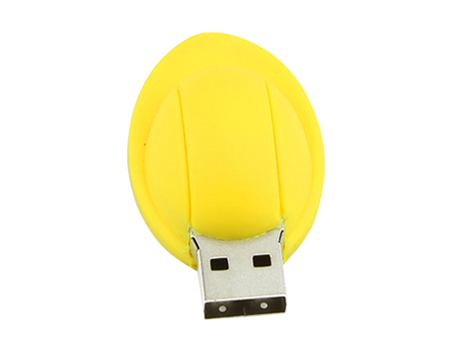 Флешка Резиновая Каска "Helmet" Q274 желтый 512 Гб
