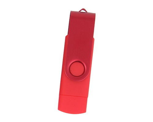 Флешка Пластиковая Твистер Дуал "Twister Dual" S319 красный 128 Гб