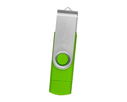 Флешка Пластиковая Твистер Дуал "Twister Dual" S319 зеленый 512 Гб