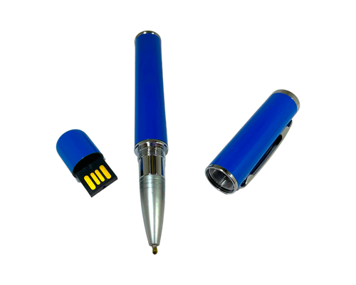 Флешка Металлическая Ручка Бона "Pen Bona" R324 голубой 32 Гб
