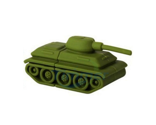 Флешка Резиновая Танк "Tank" Q335 зеленый 16 Гб