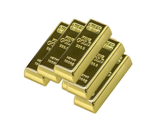Флешка Металлическая Золотой слиток "Gold Bar" R352 золотой 4 Гб