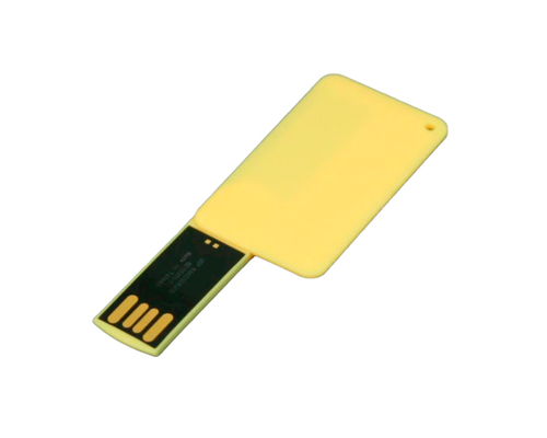 Флешка Пластиковая Визитка Аспис "Visit Card Aspis" S411 желтый 64 Гб