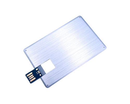 Флешка Металлическая Визитка Лайт Visit Card Light R508 серебристый 512 Гб