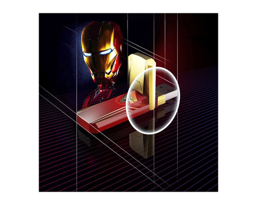 Флешка Металлическая Железный человек Марвел "Iron Man Marvel" R513 красный 32 Гб