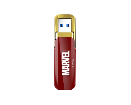 Флешка Металлическая Железный человек Марвел "Iron Man Marvel" R513 красный 4 Гб