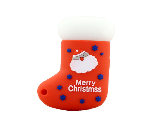 Флешка Резиновая Новогодний носок "Christmas sock" Q596