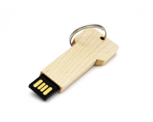 Флешка Деревянная Ключ "Key Wood" F108 бежевый 512 Гб