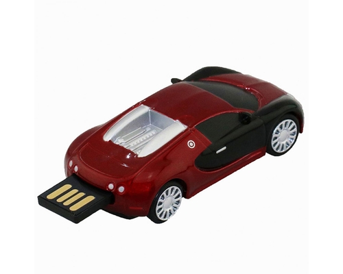 Флешка Металлическая Автомобиль Бугатти "Bugatti Veyron" R130 красная 16 Гб