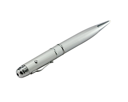 Флешка Металлическая Ручка Лазерная указка Диплус "Laser Diploos Pen" R237 серебряный 64 Гб