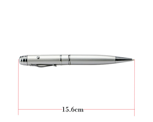 Флешка Металлическая Ручка Лазерная указка Диплус "Laser Diploos Pen" R237 серебряный 16 Гб