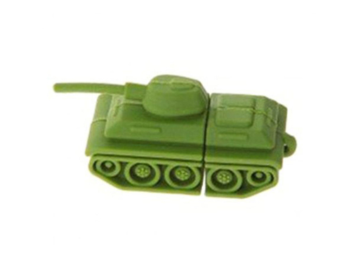 Флешка Резиновая Танк "Tank" Q335 зеленый 16 Гб