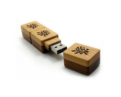 Флешка Деревянная Маджонг "Mahjong Wood" F43 бежевая 512 Гб