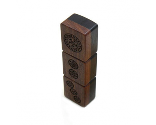 Флешка Деревянная Маджонг "Mahjong Wood" F43 коричневая 512 Гб