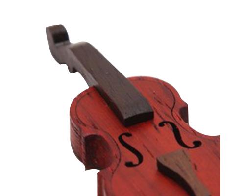 Флешка Деревянная Скрипка "Violin Cello" F3 коричневая 1 Гб