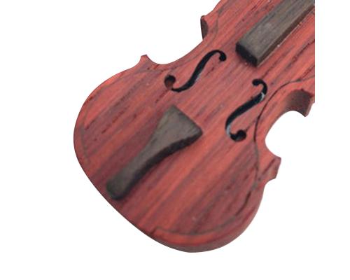 Флешка Деревянная Скрипка "Violin Cello" F3 коричневая 64 Гб