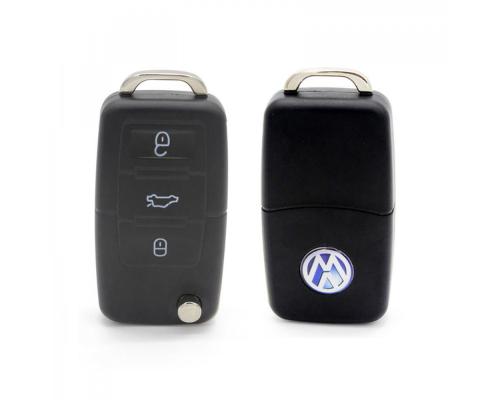 Флешка Пластиковая Автомобильный ключ Volkswagen S63 черная 256 Гб
