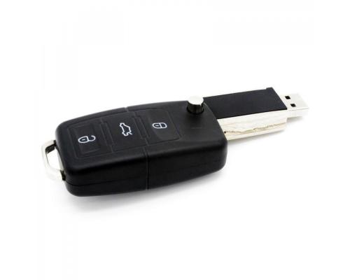 Флешка Пластиковая Автомобильный ключ Volkswagen S63 черная 2 Гб