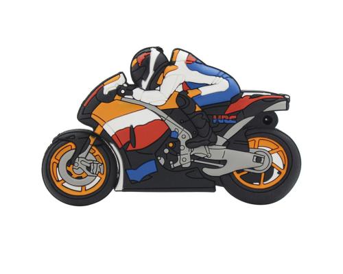 Флешка Резиновая Мотоцикл Honda "Motorcycle" Q96 черный 4 Гб