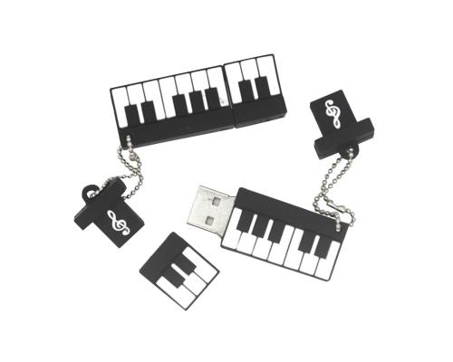 Флешка Пластиковая Пианино "Piano" S11 черно-белое 64 Гб
