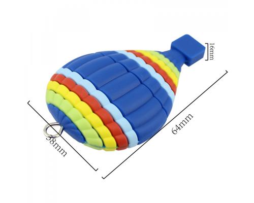 Флешка Резиновая Воздушный шар "Balloon" Q192 синий 64 Гб