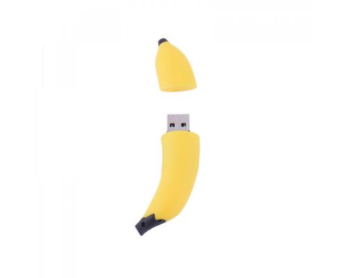 Флешка Резиновая Банан "Banana" Q103 желтый 8 Гб
