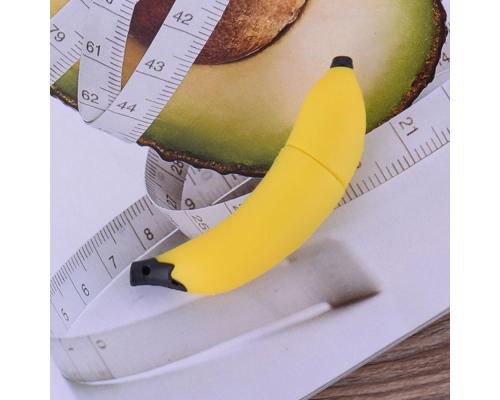 Флешка Резиновая Банан "Banana" Q103 желтый 2 Гб