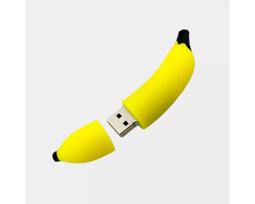 Флешка Резиновая Банан "Banana" Q103 желтый 32 Гб