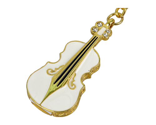 Флешка Металлическая Скрипка "Violin Key" R4 белая 256 Гб