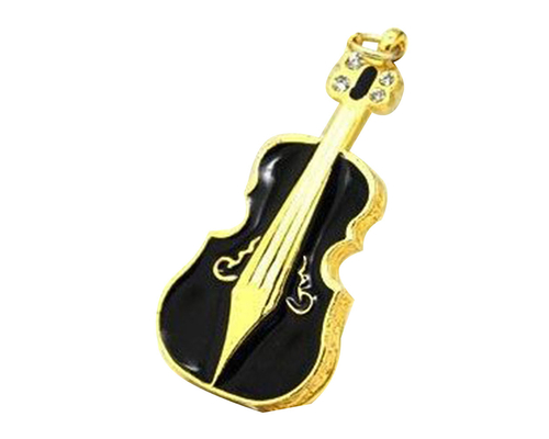 Флешка Металлическая Скрипка "Violin Key" R4 черная 4 Гб