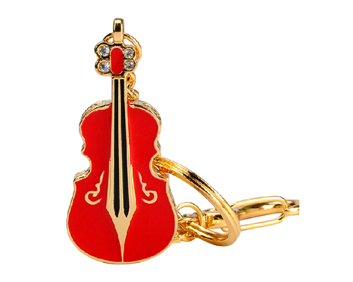 Флешка Металлическая Скрипка "Violin Key" R4 красный 512 Гб