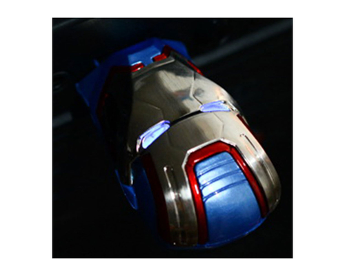 Флешка Металлическая Маска Железный патриот "Iron Patriot" R7 синяя/красная 1 Гб