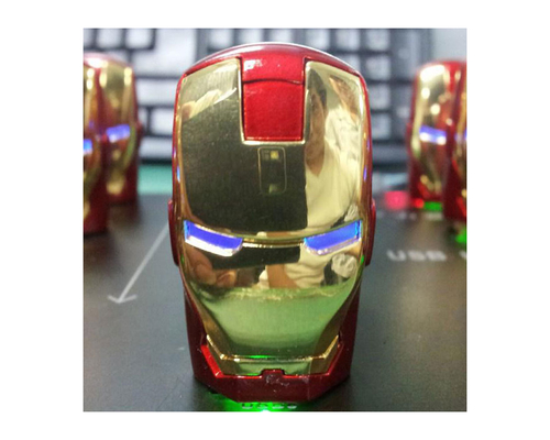 Флешка Металлическая Железный человек "Iron Man MARK III" R7 золотая/красная 4 Гб