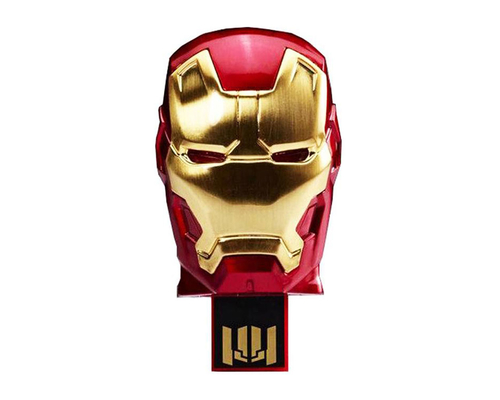 Флешка Металлическая Железный человек "Iron Man MARK IV" R7 золотая/красная 256 Гб