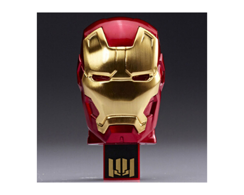 Флешка Металлическая Железный человек "Iron Man MARK IV" R7 золотая/красная 8 Гб