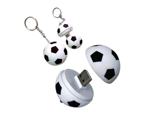 Флешка Пластиковая Футбольный Мяч "Soccer Ball" S140 белый / черный 16 Гб