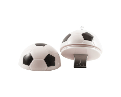 Флешка Пластиковая Футбольный Мяч "Soccer Ball" S140 белый / черный 64 Гб