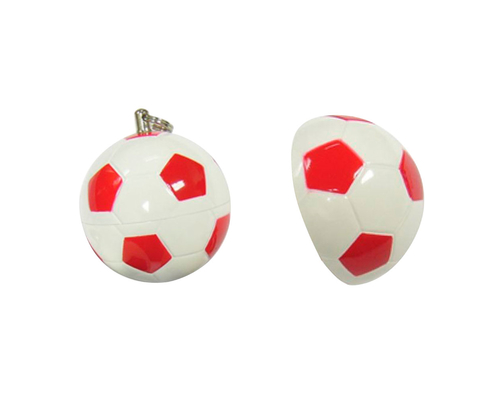Флешка Пластиковая Футбольный Мяч "Soccer Ball" S140 белый / красный 128 Гб