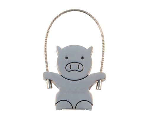 Флешка Металлическая Свинка Вуди "Woody Pig" R158 мальчик серебряный 256 Гб