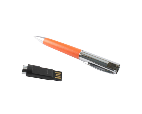 Флешка Металлическая Ручка Наппа "Pen Nappa" R162 оранжевый 256 Гб