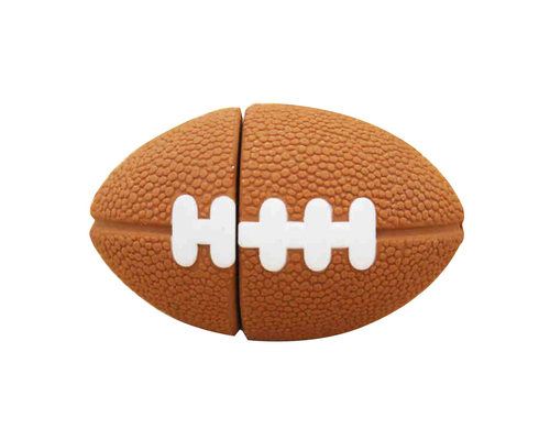 Флешка Резиновая Мяч Регби "Rugby Ball" Q164 коричневый 4 Гб