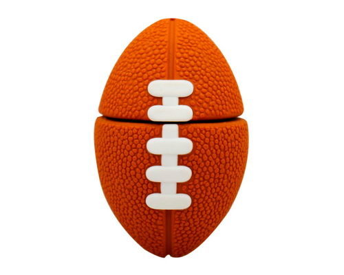 Флешка Резиновая Мяч Регби "Rugby Ball" Q164 оранжевый 512 Гб