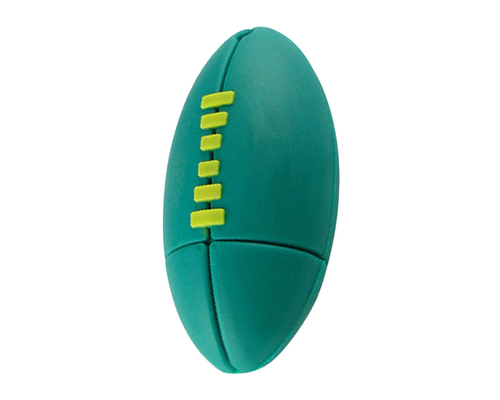 Флешка Резиновая Мяч Регби "Rugby Ball" Q164 зеленый 4 Гб