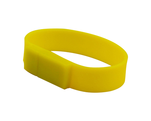 Флешка Силиконовый Браслет "Bracelet Splice" V170 желтый 2 Гб