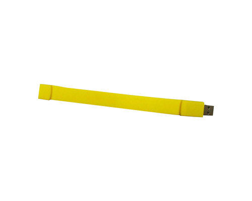 Флешка Силиконовый Браслет "Bracelet Splice" V170 желтый 256 Гб